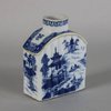 W101 Blue and white ribbed caddy, Qianlong (1736-95)