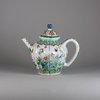 W122 Famille verte moulded teapot and cover, Kangxi (1662-1722)