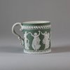 W138 Wedgwood green jasperware coffee can, circa 1800