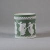 W138 Wedgwood green jasperware coffee can, circa 1800