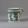 W138 Wedgwood green jasperware coffee can, circa 1800