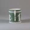 W138 Wedgwood green jasperware coffee can, circa 1800