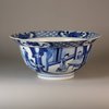 W146 Blue and white klapmutz bowl, Kangxi (1662-1722)