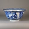 W147 Blue and white klapmutz bowl, Kangxi (1662-1722)