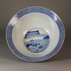 W147 Blue and white klapmutz bowl, Kangxi (1662-1722)