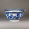 W148 Blue and white klapmutz bowl, Kangxi (1662-1722)