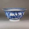 W148 Blue and white klapmutz bowl, Kangxi (1662-1722)