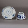 W164 Blue and white teabowl and saucer, Kangxi (1662-1722)