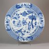 W17 Blue and white dish, Kangxi (1662-1722)