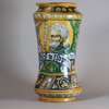 W171 Large Italian Faenza polychrome maiolica albarello