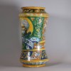 W171 Large Italian Faenza polychrome maiolica albarello