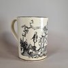 W176 English creamware masonic transfer printed mug