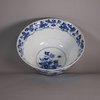 W184 Blue and white moulded bowl, Kangxi (1662-1722)