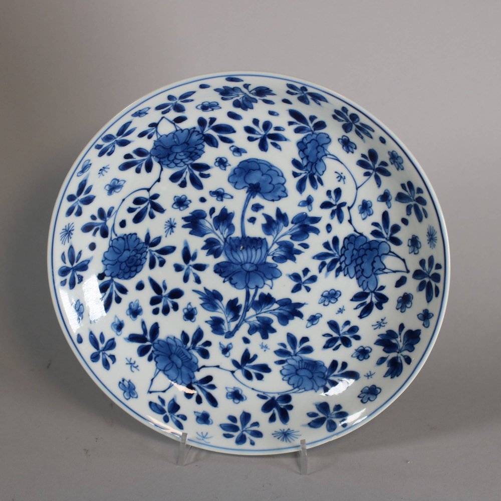 W188 Blue and white plate, Kangxi (1662-1722)