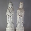 W191 Pair of Chinese blanc de chine figures of Guanyin