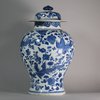 W197 Blue and white baluster vase and cover, Kangxi (1662-1722)