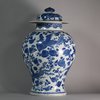 W197 Blue and white baluster vase and cover, Kangxi (1662-1722)