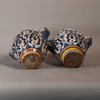 W198 Pair of Italian Montelupo two-handled vases