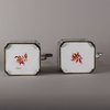 W217 Pair of Chinese Canton enamel ewers of square cross-section with