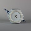 W226 Blue and white reticulated hexagonal teapot