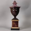 W229 George III carved blue john pedestal urn of baluster form