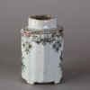 W241 Grisaille and gilt moulded quatrefoil tea caddy