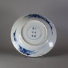 W254 Blue and white long Eliza plate, Kangxi (1662-1722)