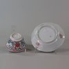 W26 Famille rose hexagonal teabowl and saucer