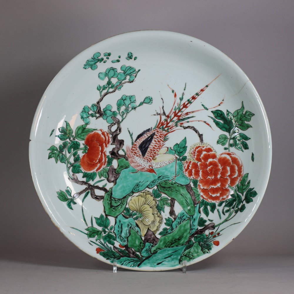 W283 Famille verte plate, Kangxi (1662-1722)