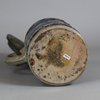 W286 German salt-glaze tankard with pewter lid, 18th century