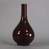 W292 Copper-red pear-shaped bottle vase, 18th century