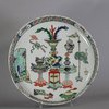 W293 Famille verte saucer dish, Kangxi (1662-1722)