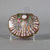 W299 Canton enamel shell-shaped box & cover, Qianlong 