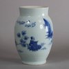 W304 Blue and white ovoid jar, Chongzhen period (1628-1644)