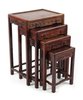 W305 Nest of four Chinese occasional tables