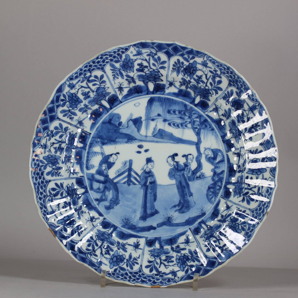 W309 Blue and white dish, late Kangxi (1662-1722)