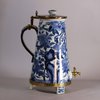 W310 Japanese Arita coffee pot and cover with later gilt metal mounts