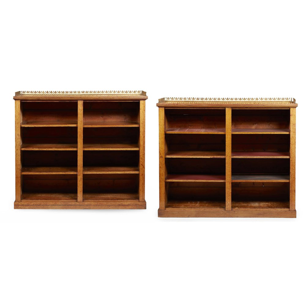 W312 Pair of Regency oak bookcases