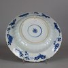 W313 Small Chinese moulded blue and white deep dish