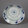 W314 Small Chinese moulded blue and white deep dish