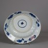 W317 Small Chinese moulded blue and white deep dish