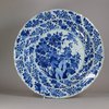 W325 Blue and white moulded charger charger, Kangxi (1662-1722)