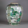 W333 Large famille verte ovoid jar and cover, Kangxi (1662-1722)
