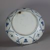 W336 Blue and white kraak plate, Wanli (1573-1619)