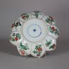 W345 Extremely rare small famille verte lotus dish
