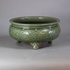 W349 A celadon-glazed tripod censer, Ming dynasty (1368-1644)