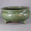 W349 A celadon-glazed tripod censer, Ming dynasty (1368-1644)