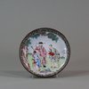 W34 Pair of Chinese canton enamel saucer dishes