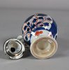 W360 Imari silver-metal mounted mustard pot and cover