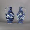 W371 Pair of Japanese blue and white jugs, c.1680